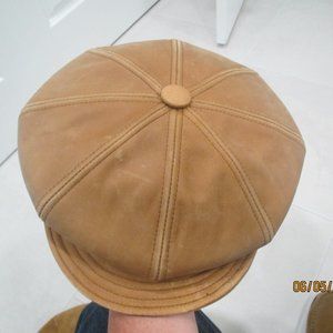 Antique Brown Leather Spitfire Cap